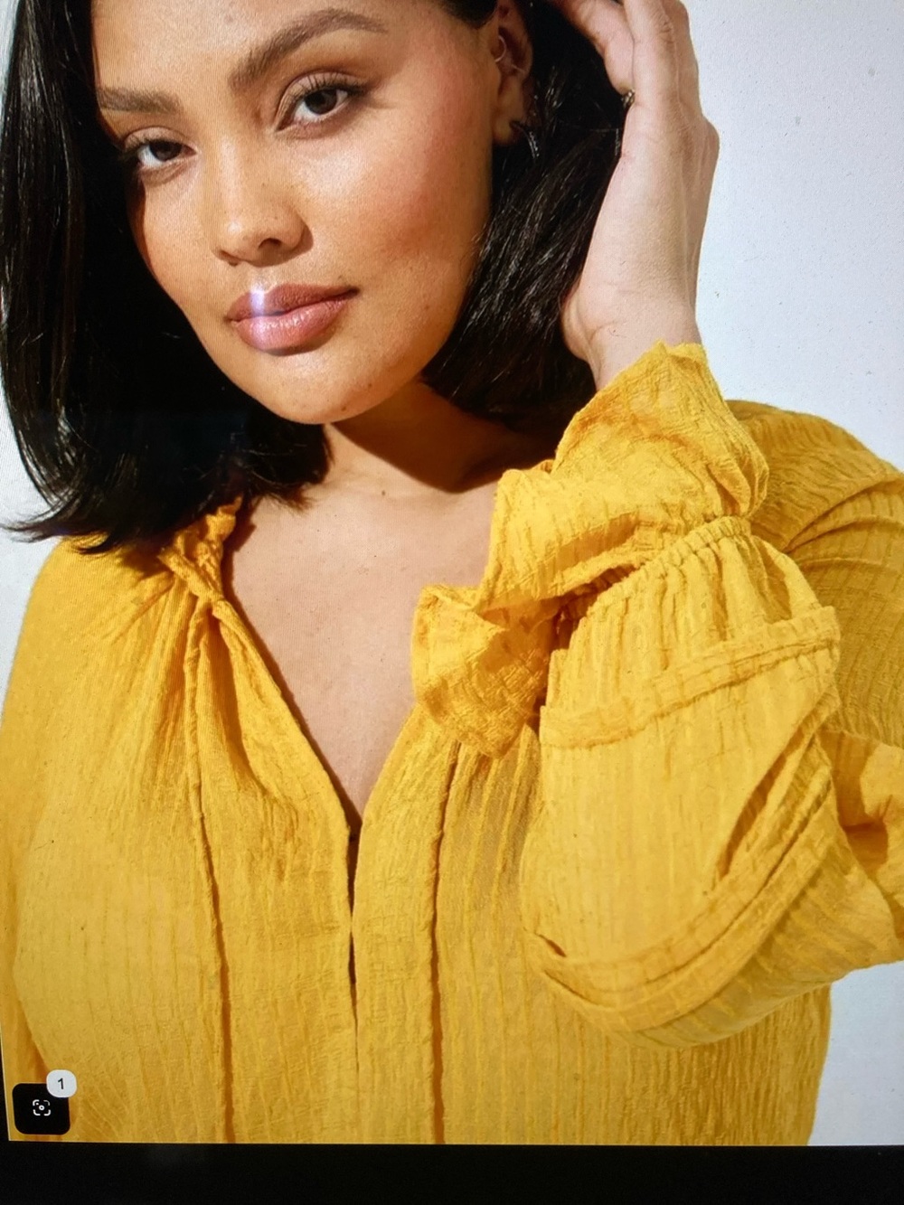 Torrid Mustard Yellow Textured Peasant Tunic